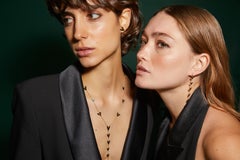 14k Gold Heart Lariat Necklace