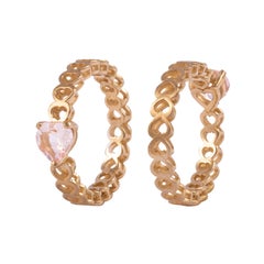 14k Gold Heart Morganite Ring