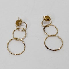14K Gold Hoop Earrings circa 1980s