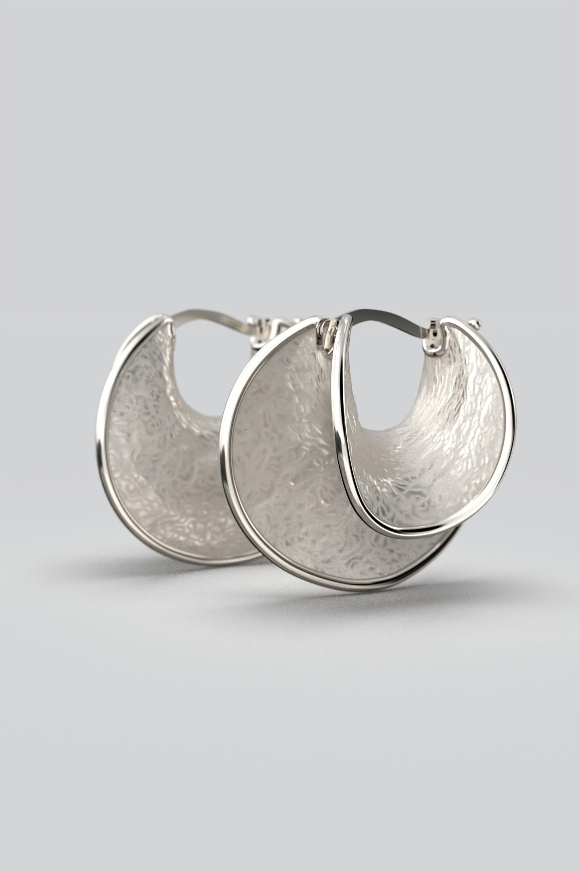 De las mujeres Pendientes de aro de oro de 14k fabricados en Italia por Oltremare Gioielli en venta