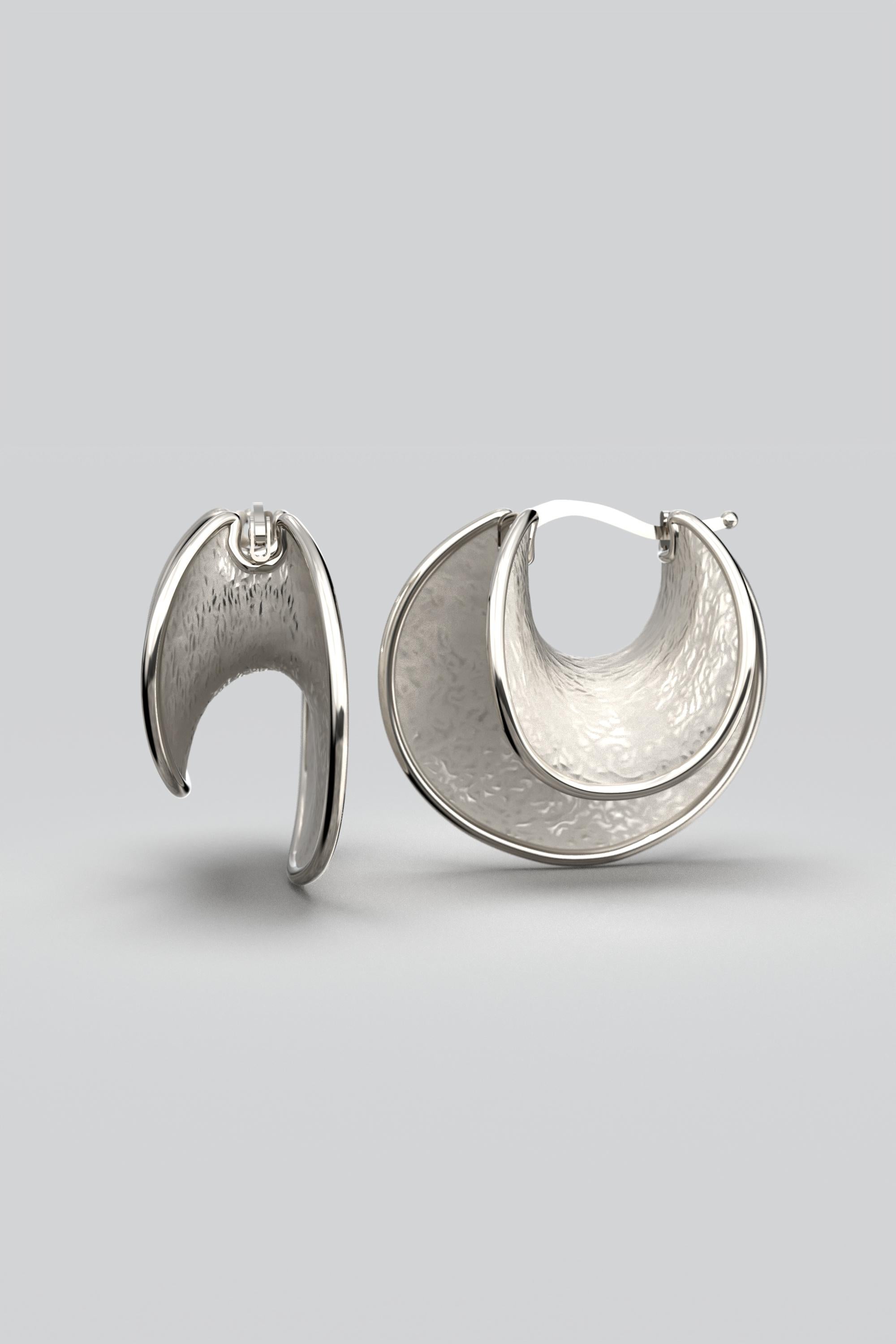 Pendientes de aro de oro de 14k fabricados en Italia por Oltremare Gioielli en venta 1