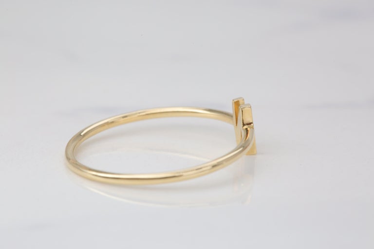 Customizable 14K Gold Initial N Letter Ring, Personalized Initial ...