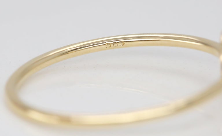 Customizable 14K Gold Initial U Letter Ring, Personalized Initial ...