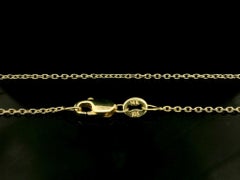 14k Gold Inlaid MOP w/ Blue & Black Stones Large Evil Eye Pendant on 16" Chain