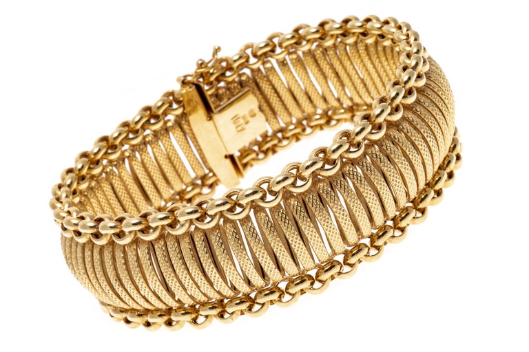 14K Gold Italian Bracelet at 1stDibs