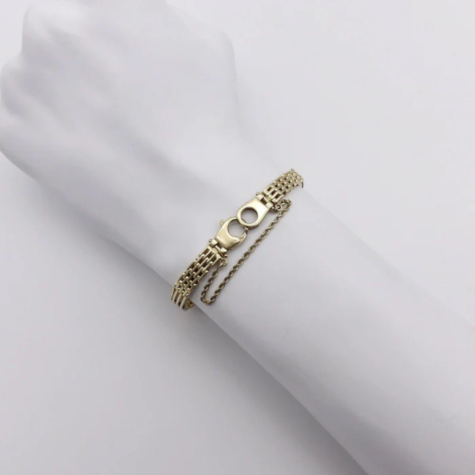 Italienisches 14 Karat Gold Tor-Armband, ca. 1980er Jahre (Modernistisch) im Angebot