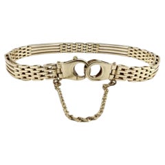 14K Gold Italian Gate Bracelet, circa 1980s