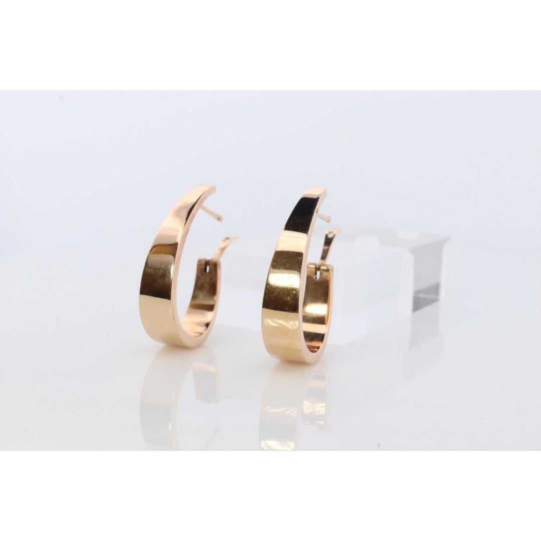14k Gold J HOOP Ohrringe. Vintage Andrea Candela Große schwere Hoop Gloss Ohrringe im Zustand „Gut“ im Angebot in Port Charlotte, FL