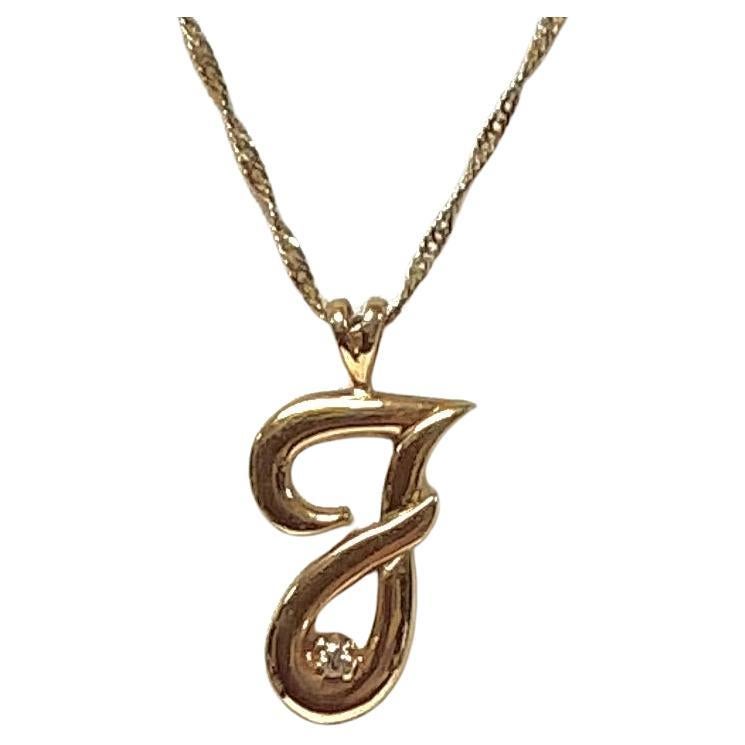 Moderne Collier à pendentif initial 