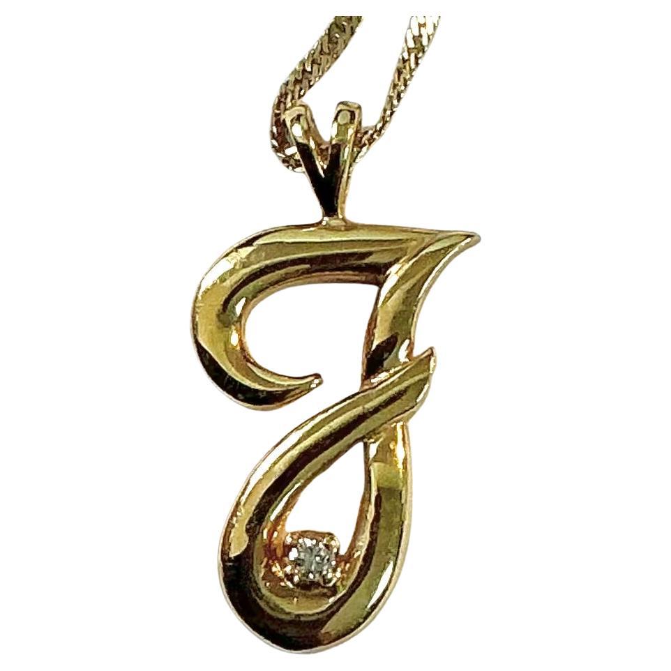Collier à pendentif initial 