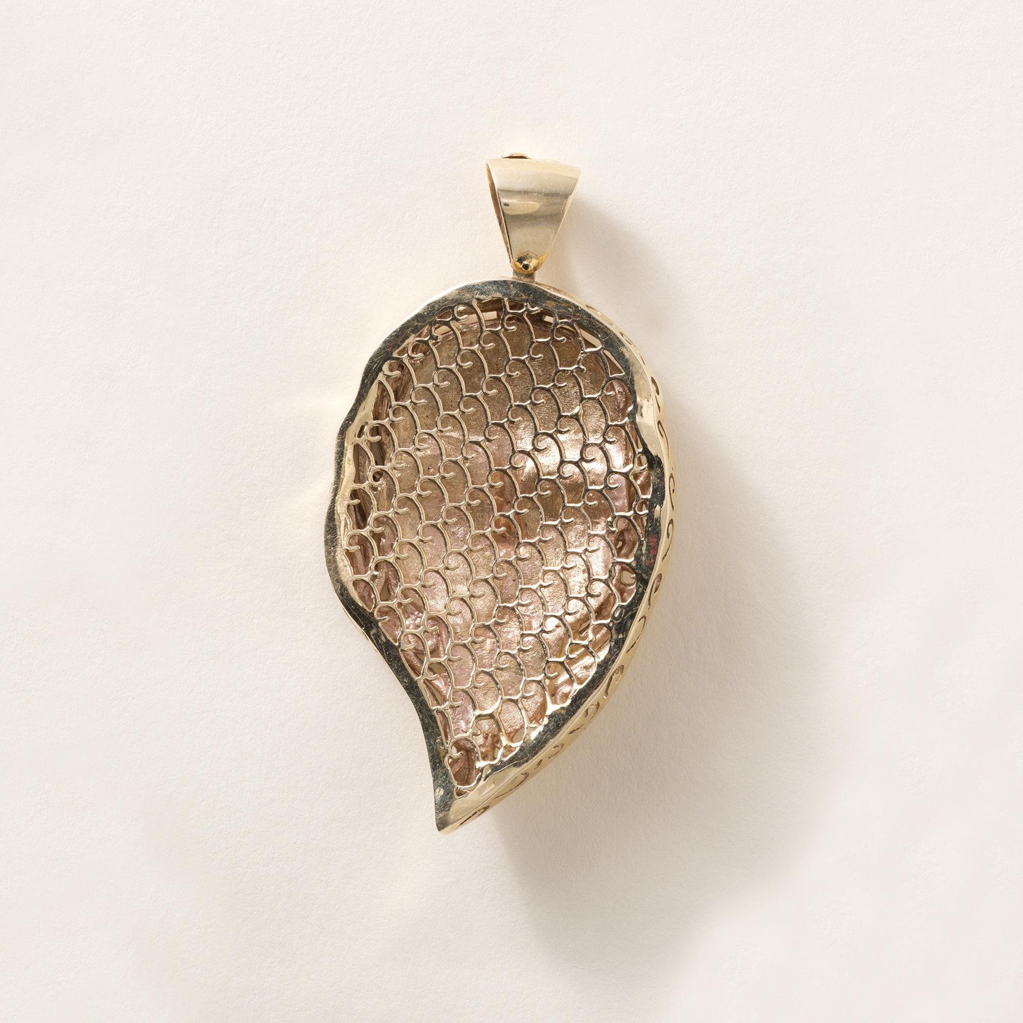 14K Gold Lady Goddess Portrait Cameo Pendant In condizioni ottime in vendita a Los Angeles, CA