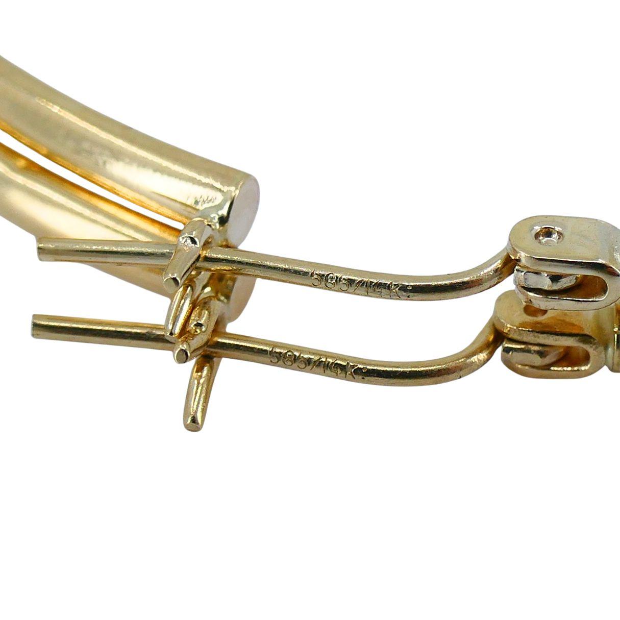 Orecchini a cerchio grandi in oro 14k in vendita 3