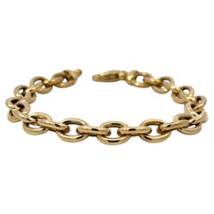 14K Gold Large Link Bracelet: Chunky Chain Bracelet