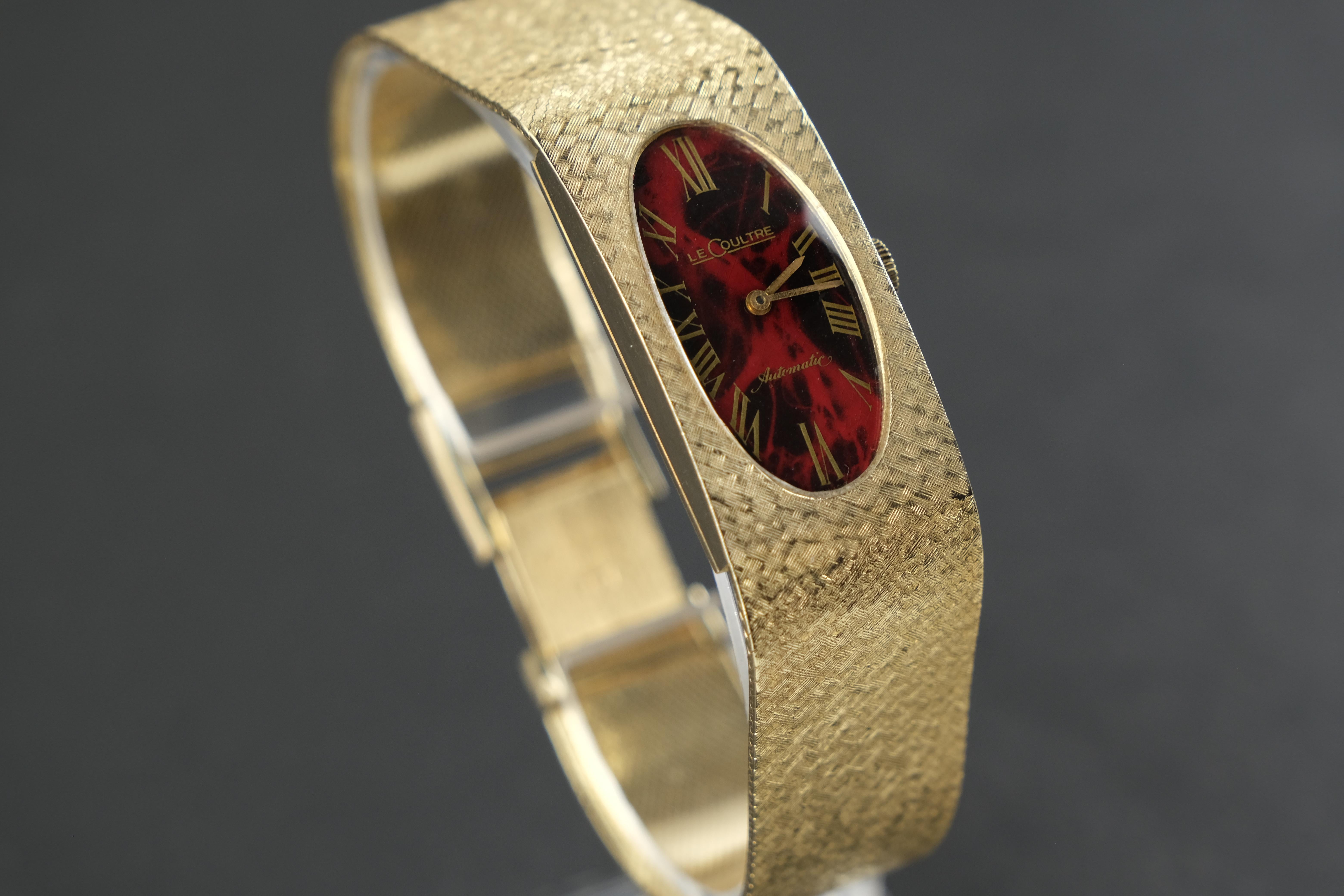 Women's or Men's 14 Karat Gold LeCoultre Automatic Wristwatch For Sale