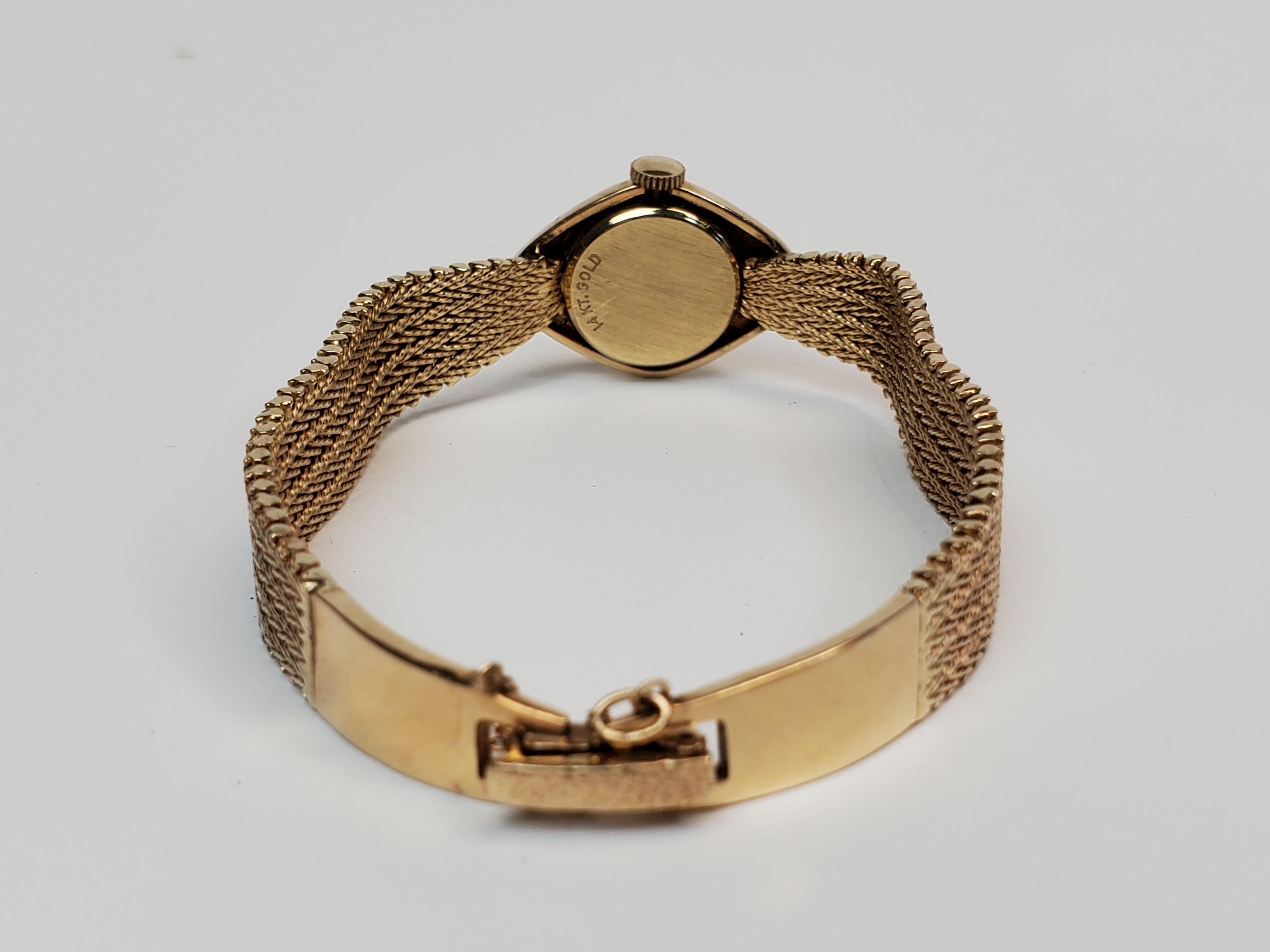 14K Gold Libana Armbanduhr mit Diamanten (Rundschliff) im Angebot