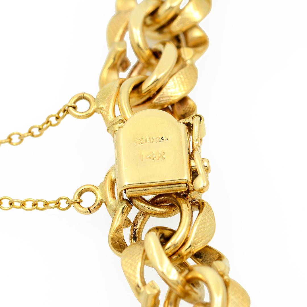 14k Gold Link Charm Bracelet 1