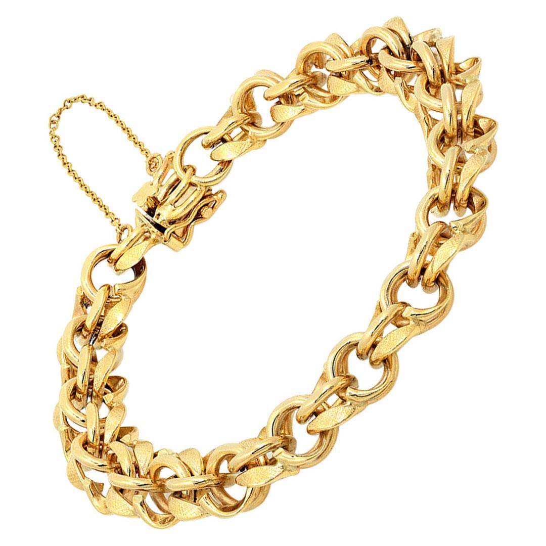14k Gold Link Charm Bracelet