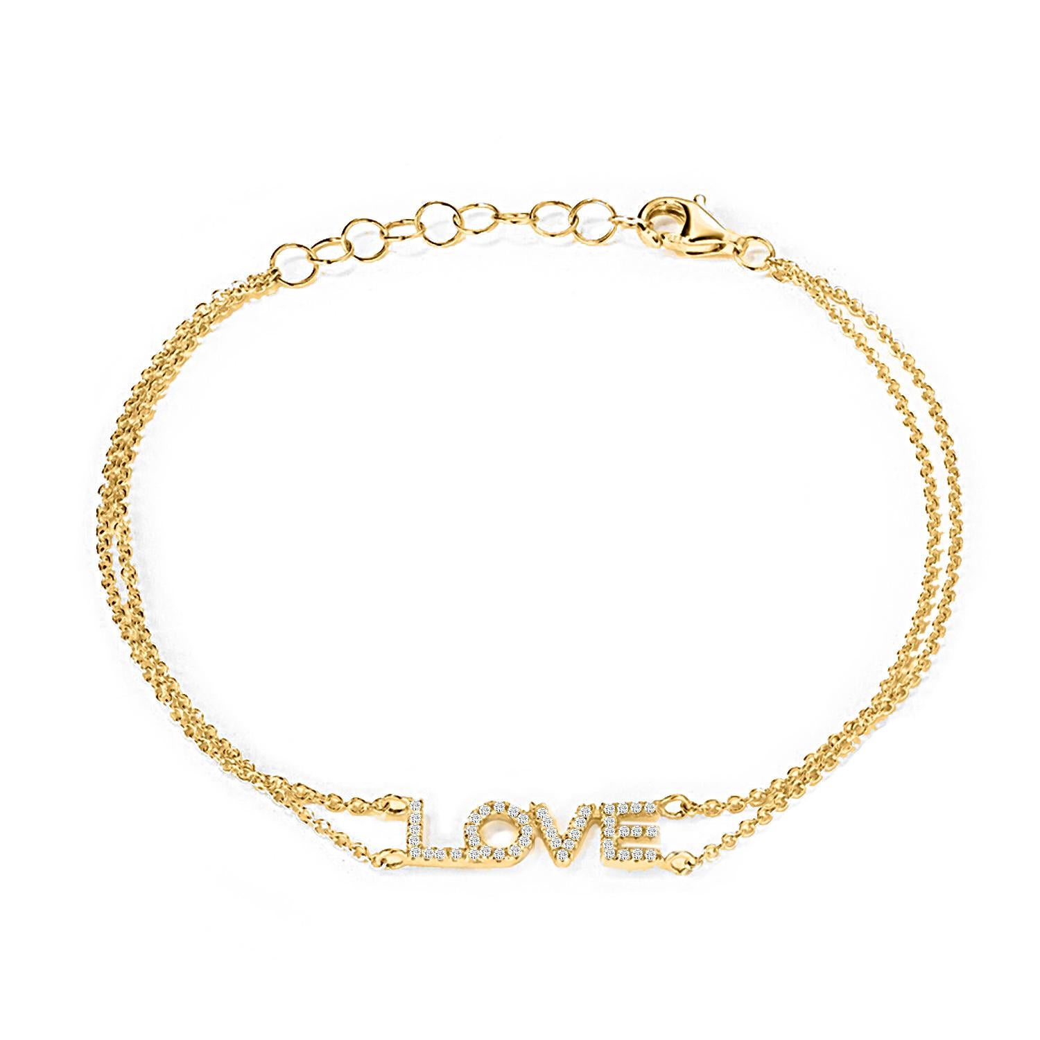 Amaya's Diamant-Love-Armband (Moderne) im Angebot