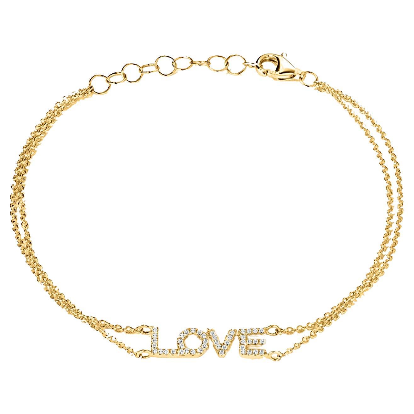 Amaya's Diamant-Love-Armband im Angebot