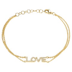Love Letter Diamond 14K Yellow Gold Bracelet