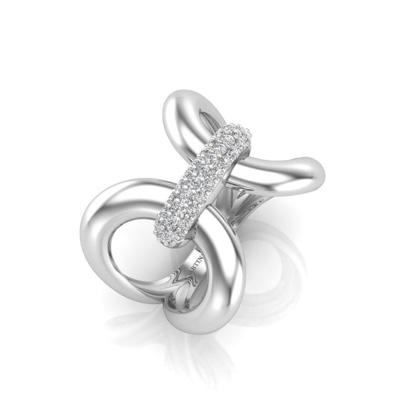 Women's 14K Gold Luxe Papillon Diamond Ring  For Sale