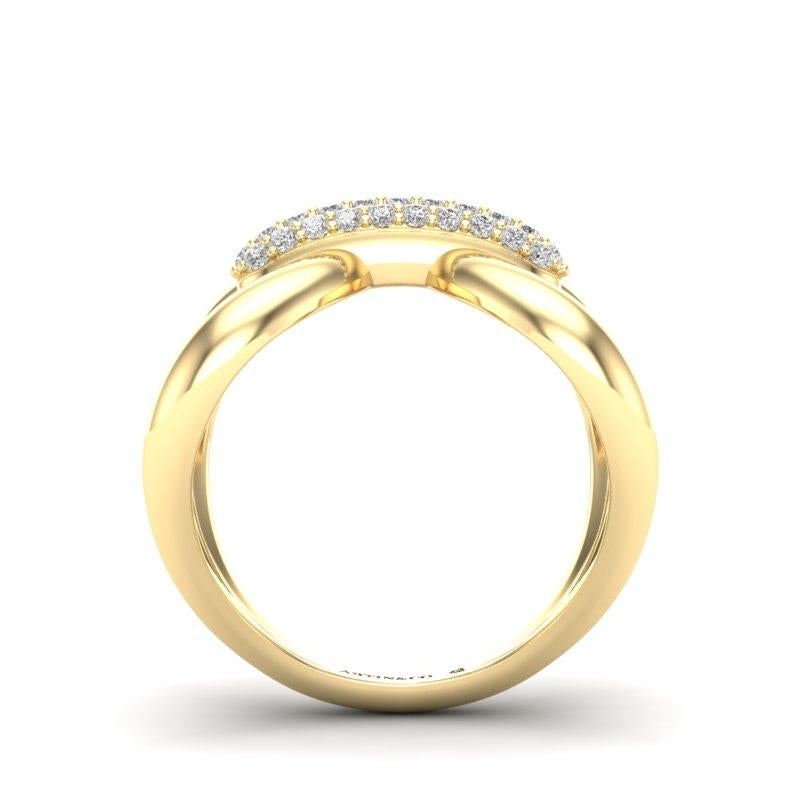 Bague Papillon en or 14K Luxe avec diamants  en vente 1
