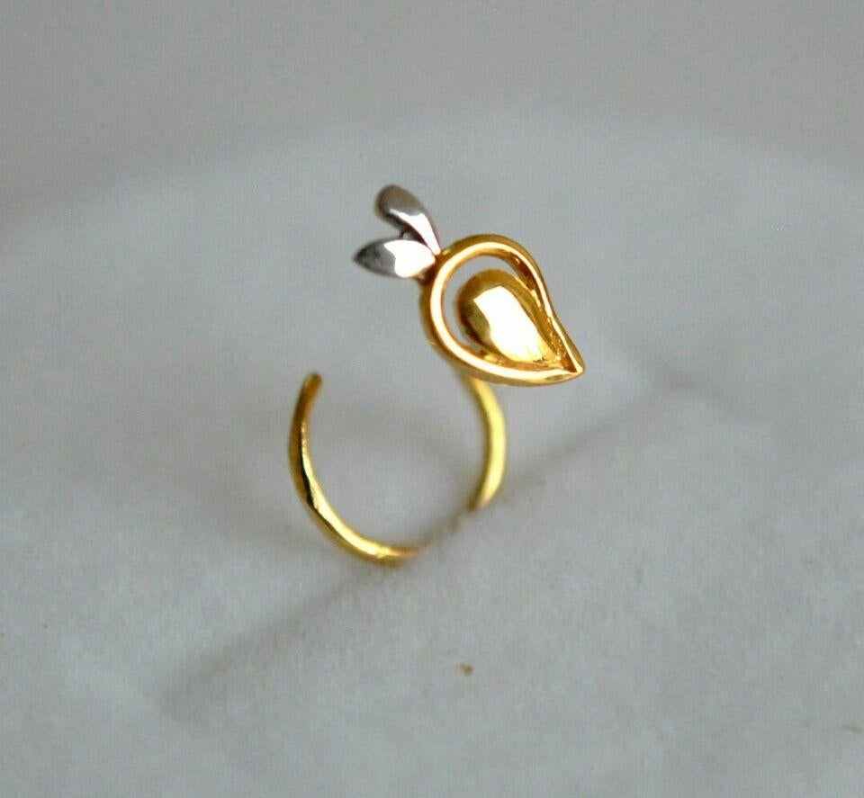 14k Gold Mango Nose Piercing C Wire Nose Ear Piercing Birthday Gift Jewelry. For Sale 6