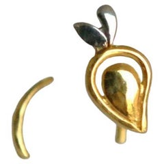 14k Gold Mango Nose Piercing C Wire Nose Ear Piercing Birthday Gift Jewelry.
