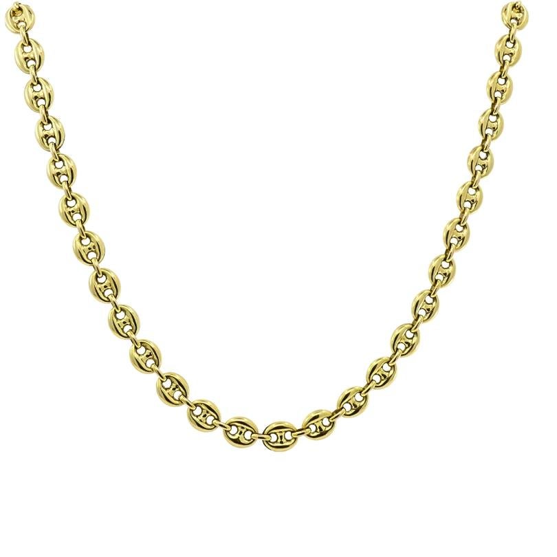 14k Gold Mariner Chain Necklace Anchor Link 1