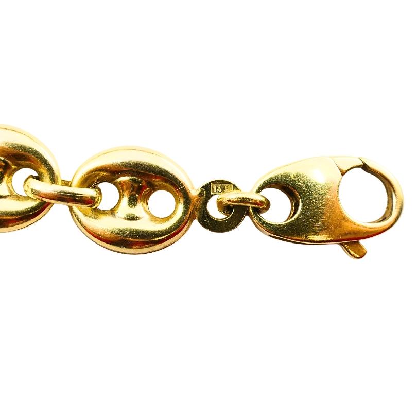 14k Gold Mariner Chain Necklace Anchor Link 3