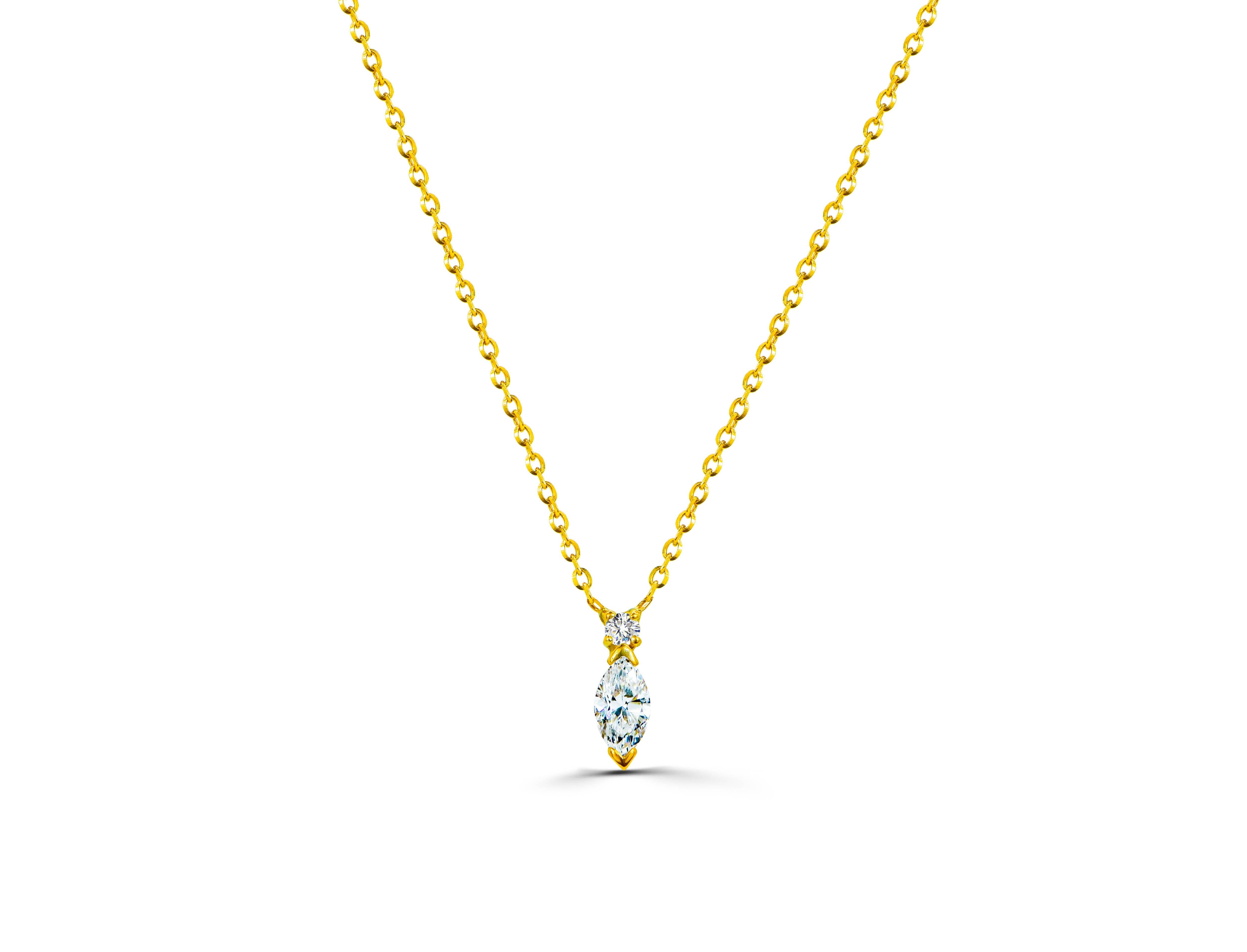 marquise cut diamond pendant