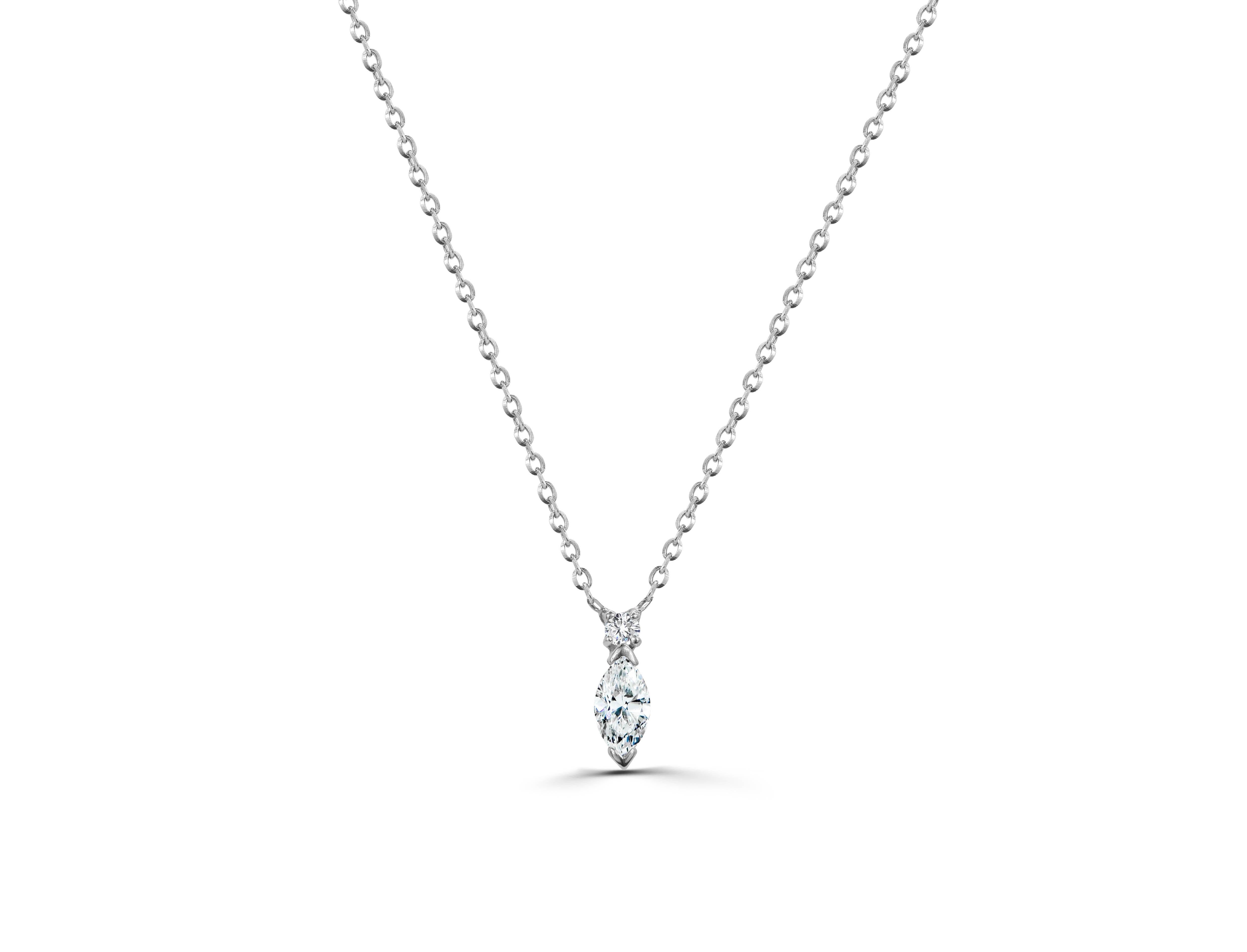 marquise solitaire necklace