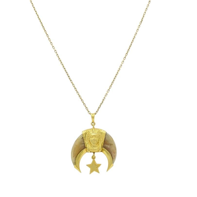 14k Gold Masonic Knight Templar Claw Pendant & 18k Gold Chain 2