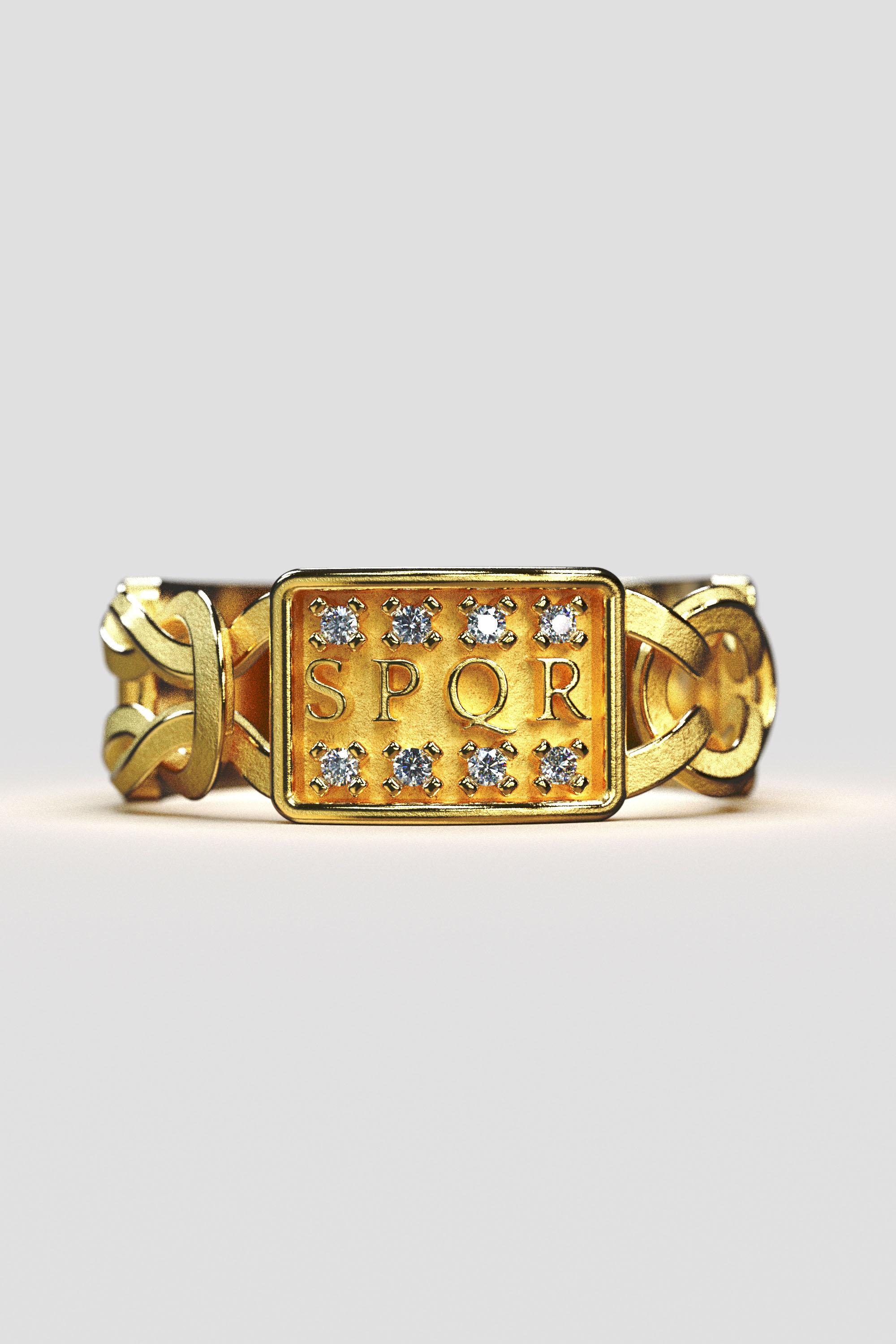 For Sale:  14k Gold Men's Ring - Handcrafted in Italy by Oltremare Gioielli, Made to Order 2