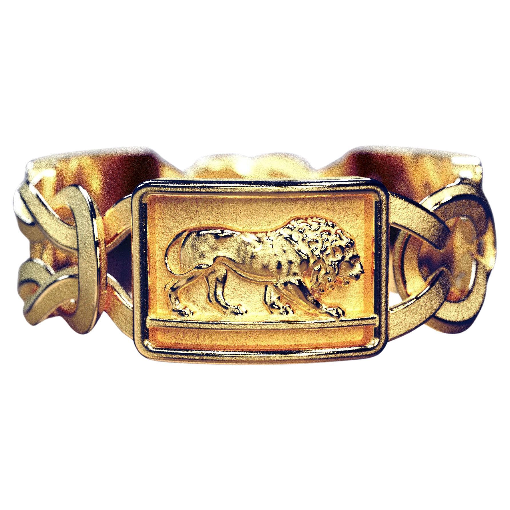 Anillo de oro de 14k para hombre - Hecho a mano en Italia por Oltremare Gioielli, por encargo