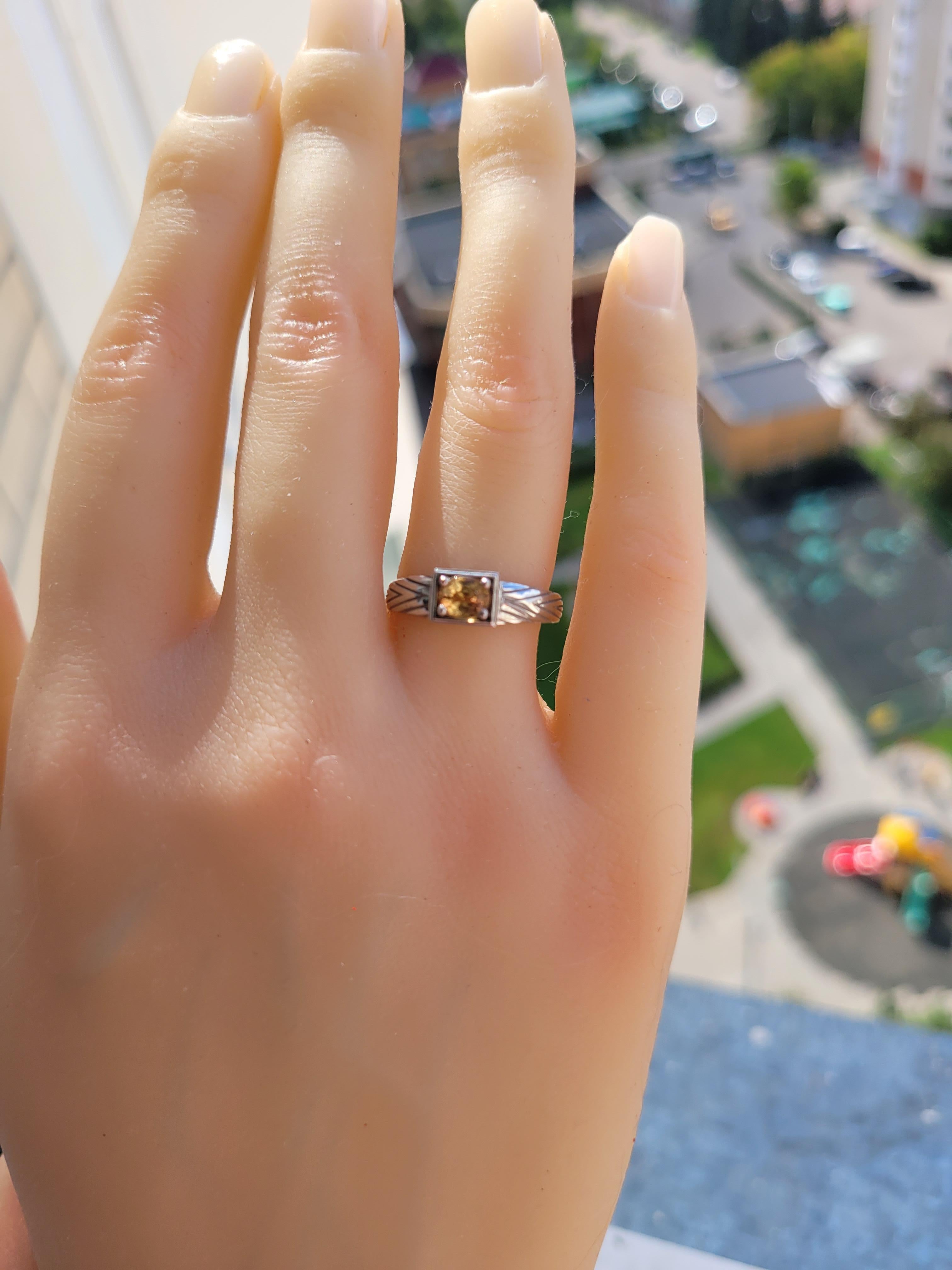 Im Angebot: 14 Karat Gold Herrenring mit Saphir, Goldring für Männer mit Saphir () 3