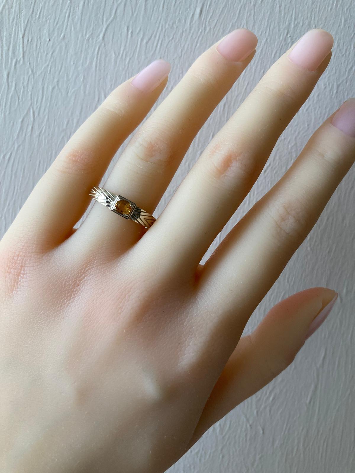 Im Angebot: 14 Karat Gold Herrenring mit Saphir, Goldring für Männer mit Saphir () 8