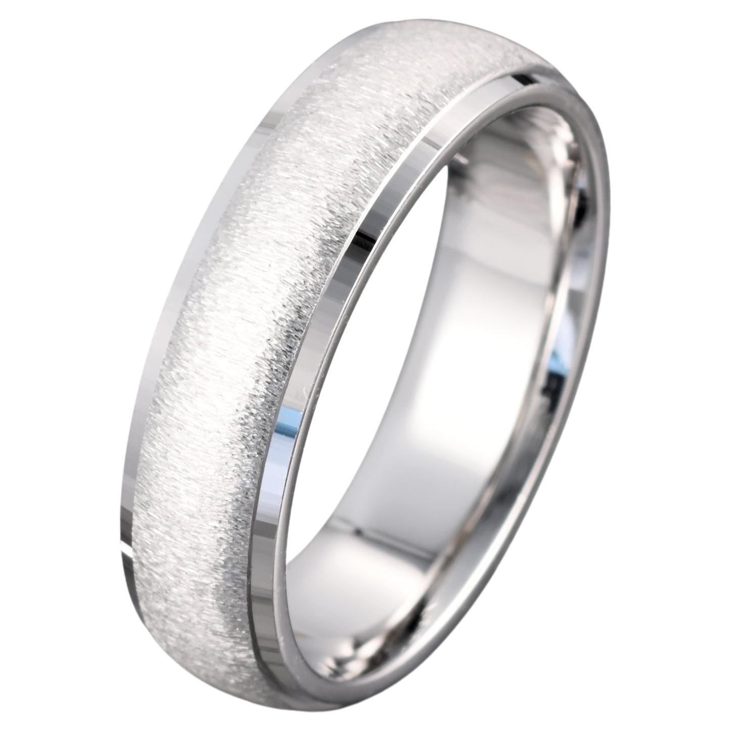 Customizable Mens Tungsten Ring, Mens Wedding Band, Brushed Gray ...