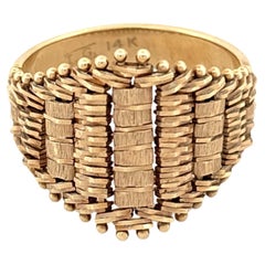 14K Gold Mesh Ring Woven and flexible