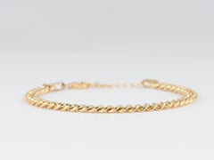 Bracelet à maillons cubains « Miami » en or 14 carats, 7,5 pouces, largeur 4,4 mm, R2098