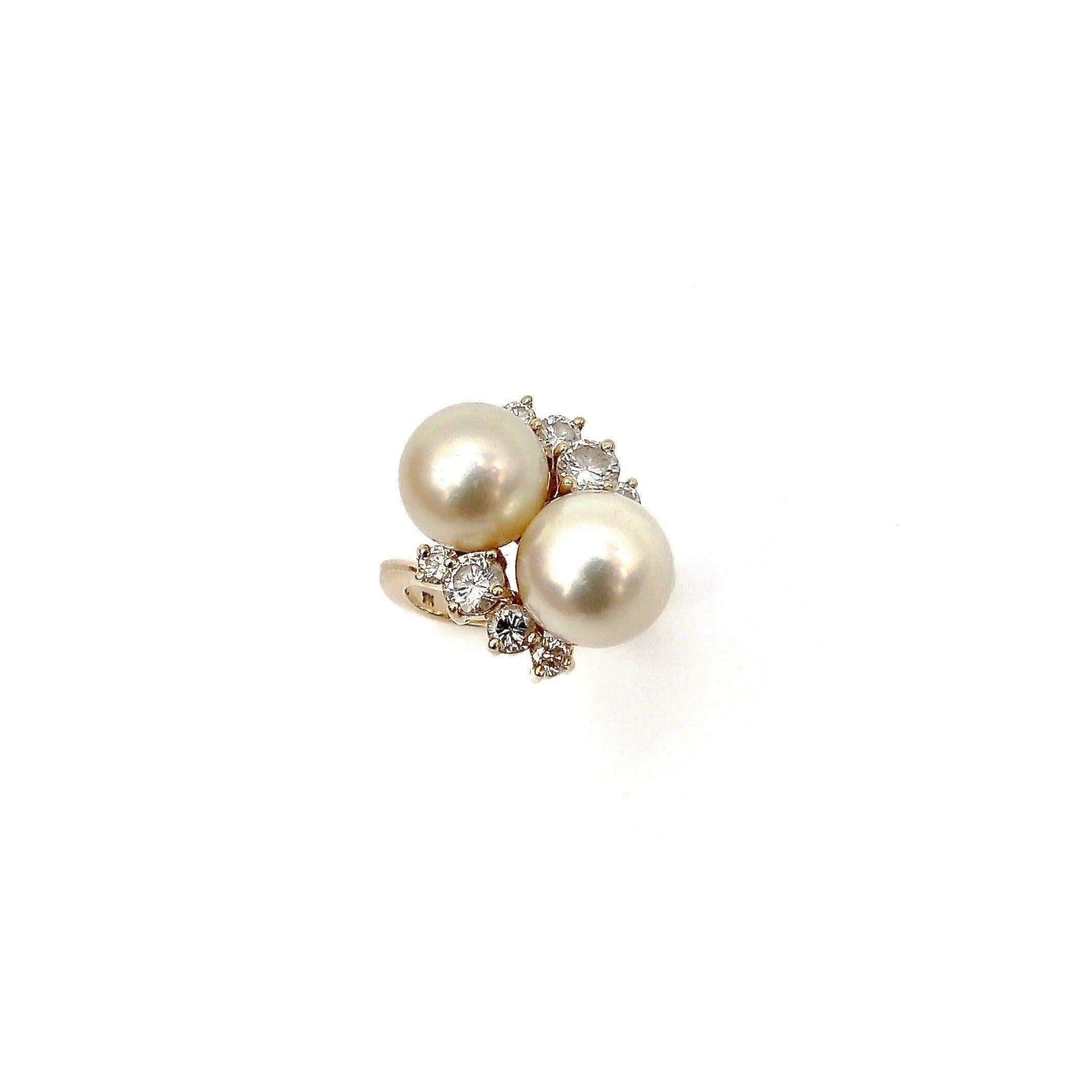 modern pearl rings