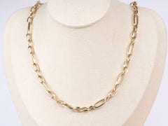 14K Gold Mixed Link Chain Necklace 17.5"
