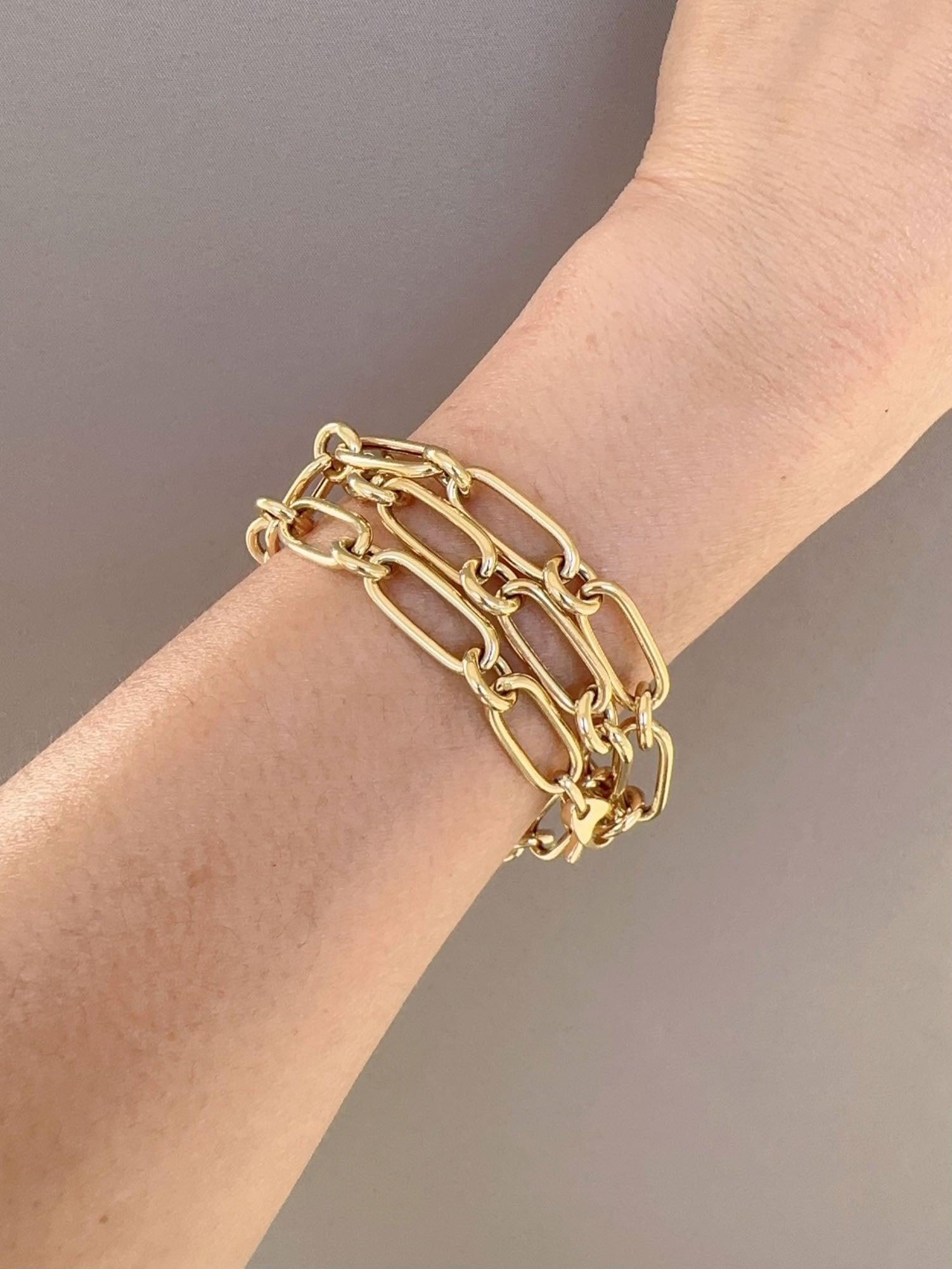 Collana a catena a maglie miste in oro 14K da 18