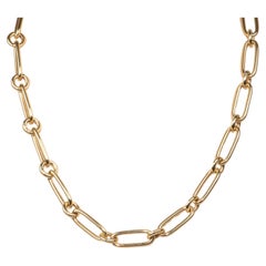 14K Gold Mixed Gliederkette Halskette 18" 1-reihige Gliederkette R4588