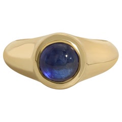 14k Gold Mood Ring with Cabochon Colored Stone