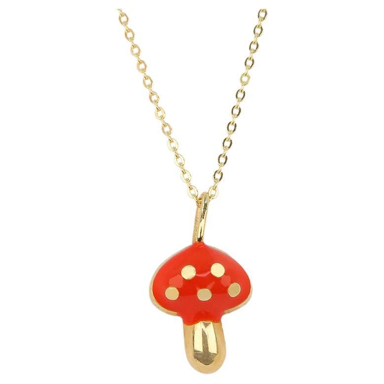 fidget jewelry Mushroom Necklace mushroom boho necklace y2k jewelry simple necklace mushroom jewelry indie jewelry anxiety necklace