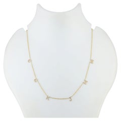 14K Gold Name Necklace 6 Initial Personalized Necklace Gold Chain Fine Jeewlry