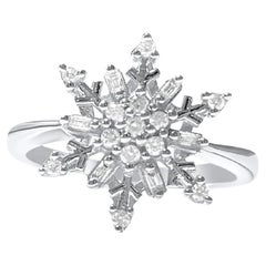 14k Gold. Natural 0.50 Carat Diamond Custom Ring