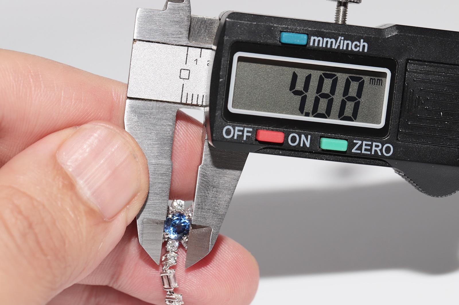 14 Karat Gold Natürlicher Diamant und Saphir Dekorierter Tropfenohrring im Angebot 10