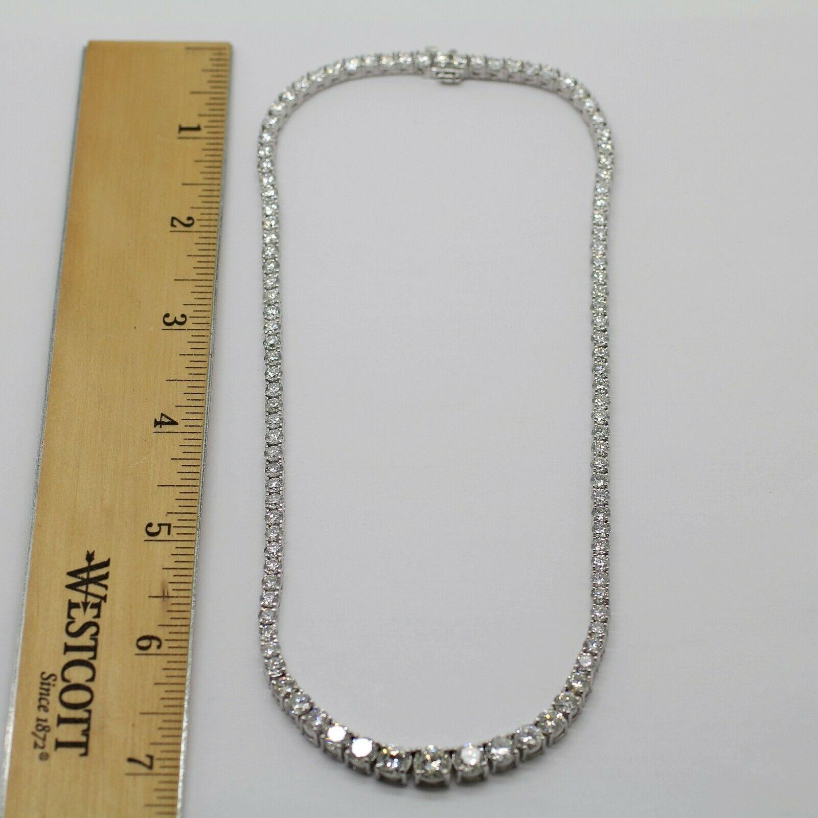 Specifications:
    main stone:ROUND DIAMONDS
    diamonds:105 PCS
    carat total weight: 23.85 CTTW
    color: F-I
    clarity:VS-SI2
     6 stones are certified (GIA , eglusa)
    brand:custom
    metal:14K  WHITE gold
    type: NECKLACE
   